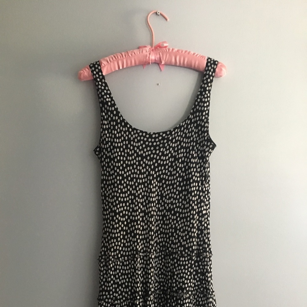 🖤 Women’s Kasper Black & White Polka Dot Flowy Maxi Dress 🖤 - Picture 2 of 8